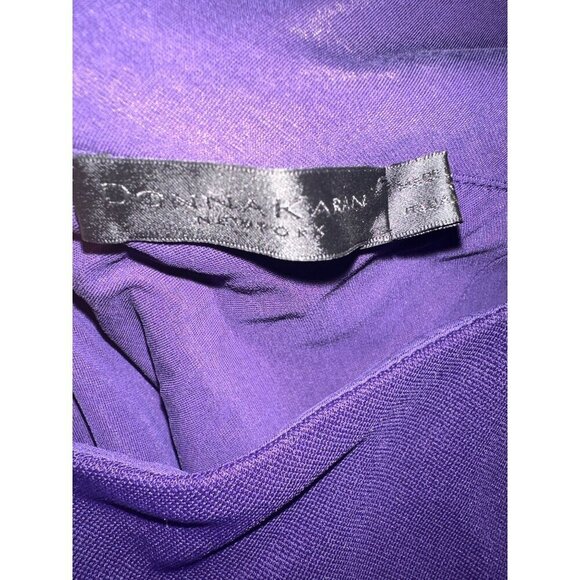 Donna Karan New York Purple Sleeveless V-Neck Dress - Size L - Picture 3 of 4